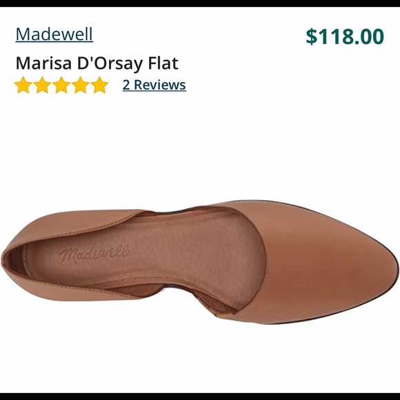 MADEWELL D'ORSAY FLATS IN LEATHER - Picture 2 of 8